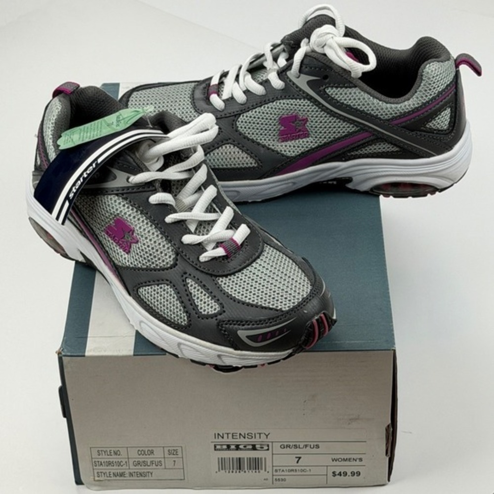 NEW Starter Intensity NatureTex Running Shoes Womens Size 7 Gray Purple Athletic